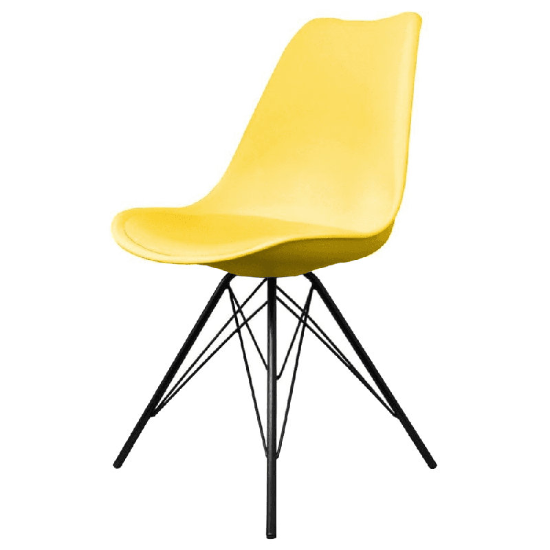 Aneta Plastic Side Chair, Yellow