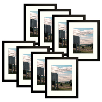 Gallery Wall Black 11x14 Poster Frame matted Display Pictures 8x10