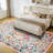 Washable Area Rug, Non-Slip Low Pile Stain Resistance Rug with Peacock and Deer, Animal Carpet for Living Room, Bedroom, Dining Room-386008835-386008834