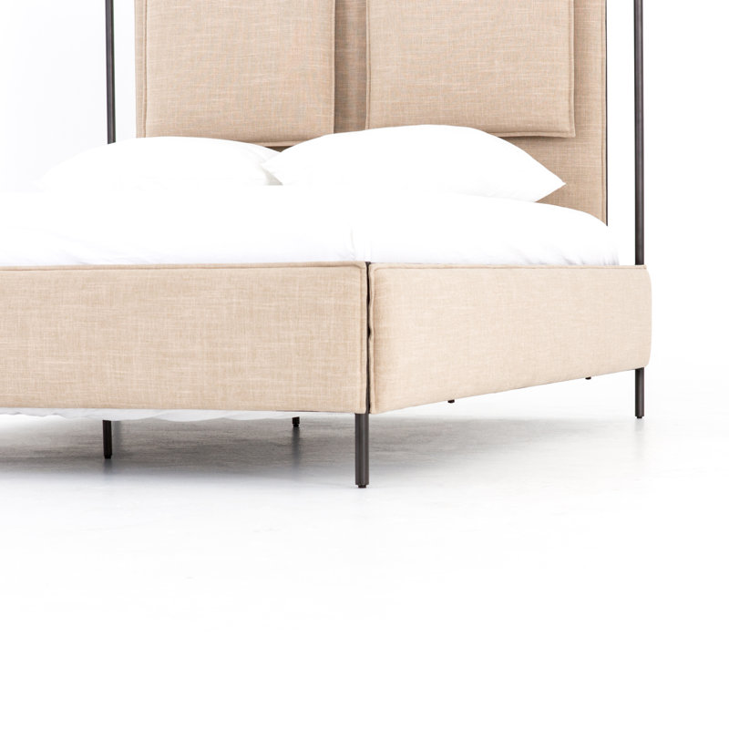Leigh Upholstered Bed, Palm Ecru, Queen