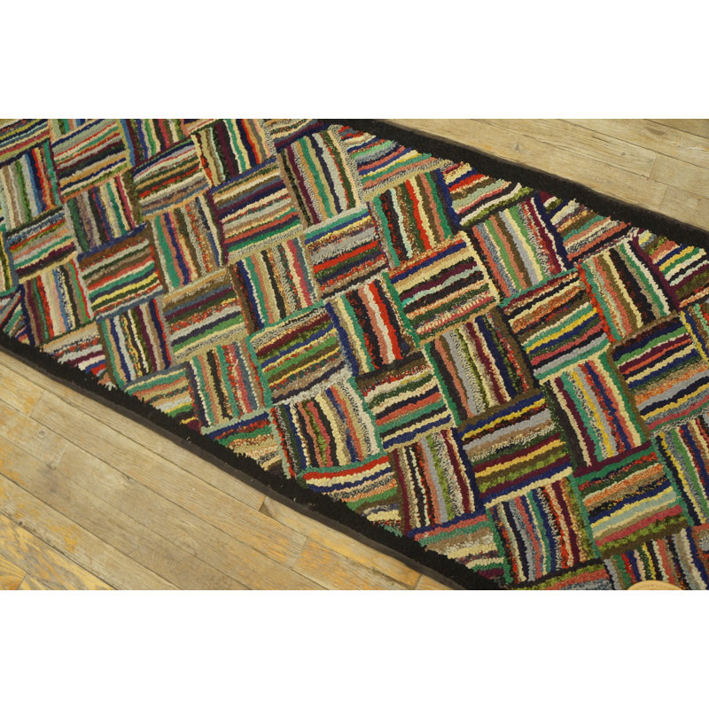 Tapis de couloir antique American Hooked