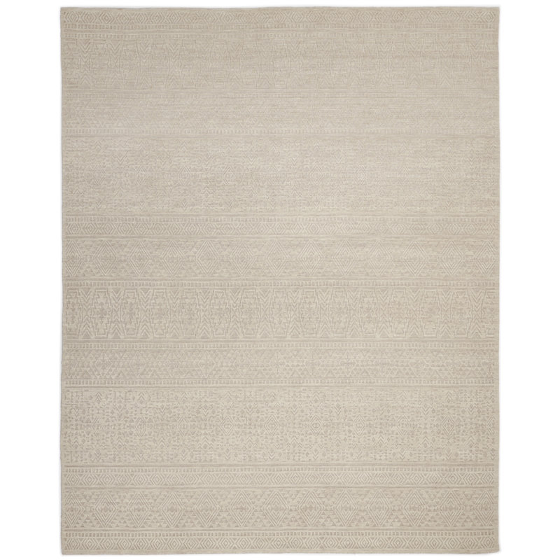 Fallkirk, Handmade Area Rug - 3' 0'' X 5' 0'', Taupe, Rectangle 9' x 12'