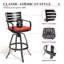 Tabourets de bar pivotants en aluminium avec coussin Sunbrella-896236595