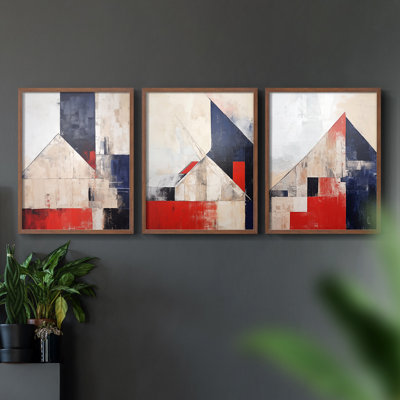 Barn Americana  Series  XXIII  -Set Of 3 Framed Giclee Prints -Ready to Hang