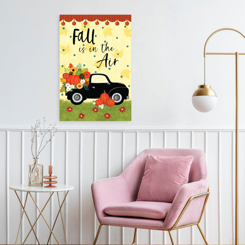 «Fall Is In The Air», art floral contemporain, H 24 po x l 16 po