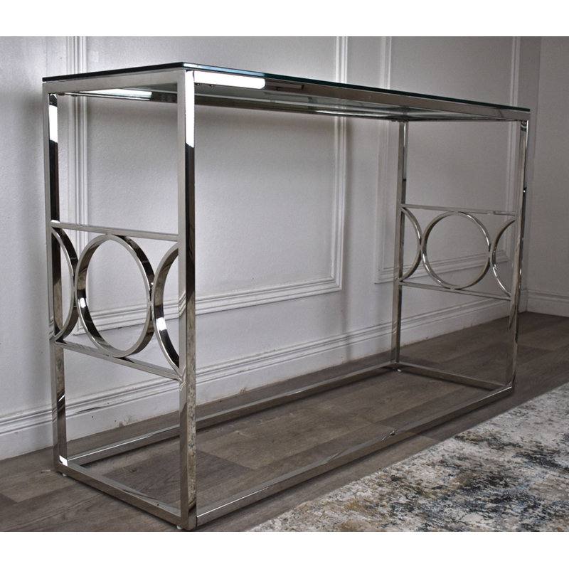 Norte 120cm Glass Top Console Table