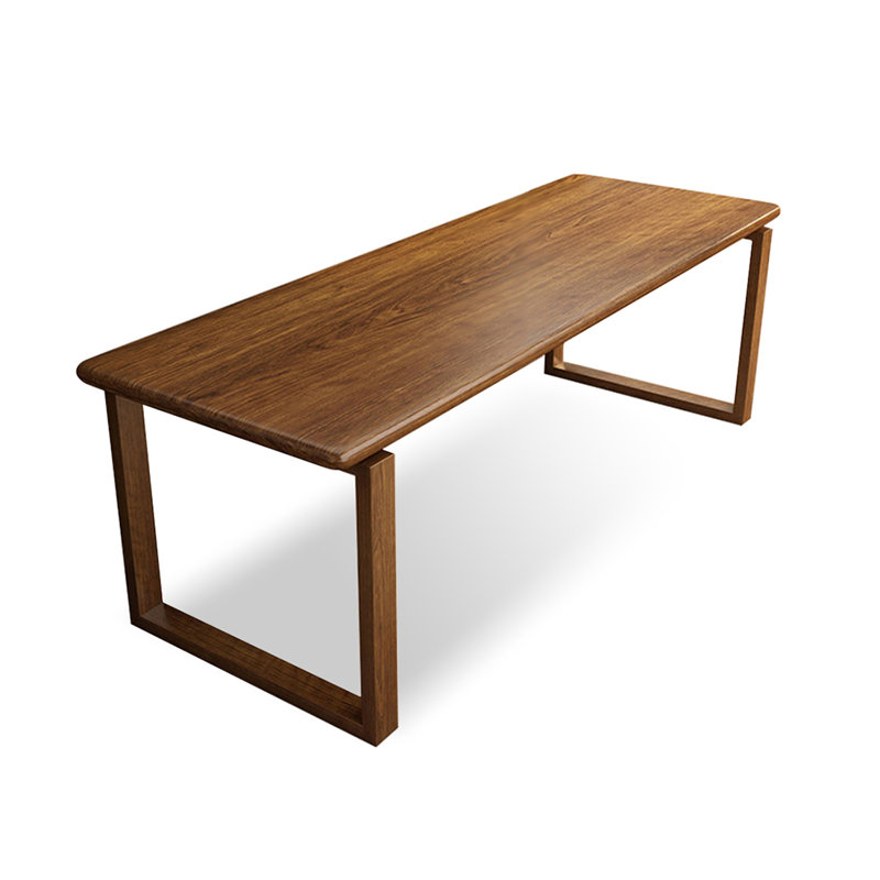 Walnut Rectangular Solid Wood desk, 29.53" H x 78.74" W x 23.62" D