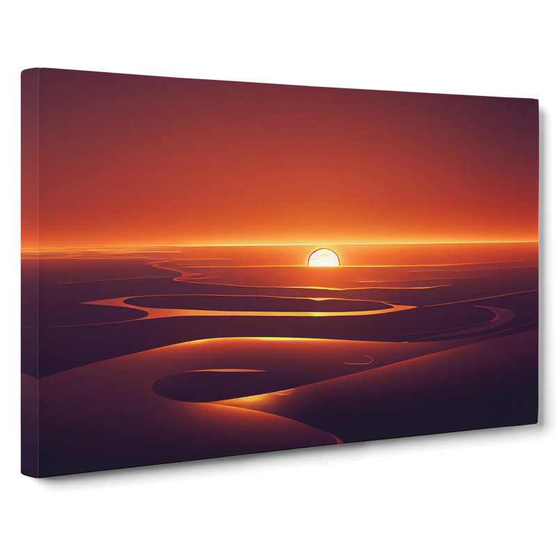 Beaming Sunset - Wrapped Canvas Print, 35cm H x 50cm W x 3cm D