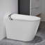 Toilette à bidet intelligente sans réservoir: ouverture / fermeture automatique, coup de pied, DEL, veilleuse, eau chaude, sécheuse (blanc)-123166007