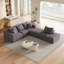 Canapé modulaire en forme de L Boneless avec 6 coussins-1797693854