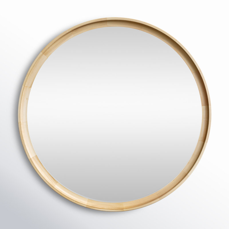 Zoie Wood Mirror, Natural, 34" x 34"