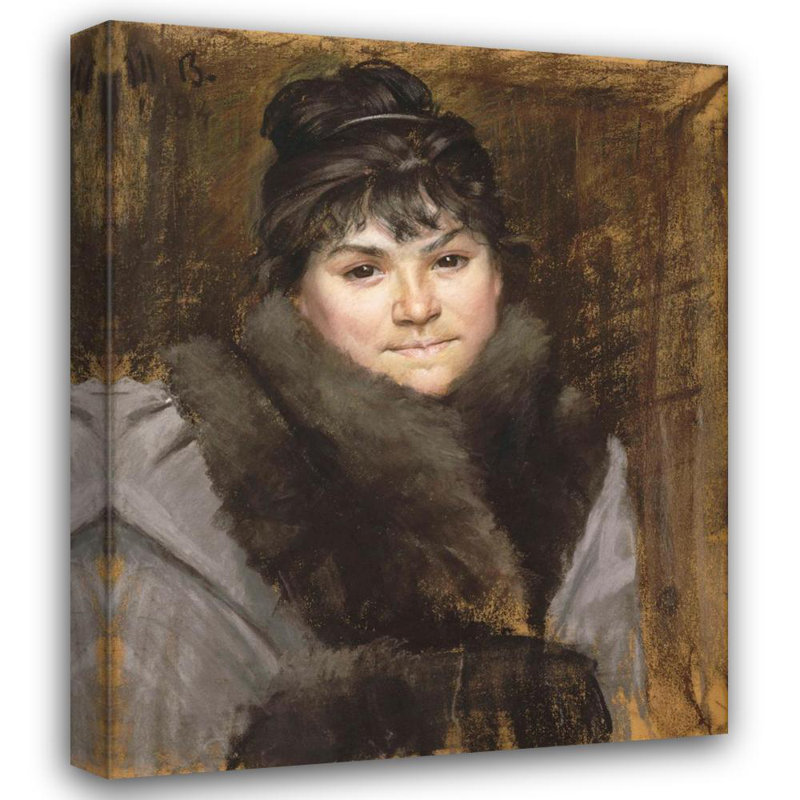 "Portrait de madame X" par Marie Bashkirtseff - Art mural sur toile tendue avec châssis, H 48 po x l 33 po
