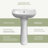 Ogonbrick 20'' Vitreous China U-Shaped Bathroom Pedestal Sink with Overflow in White