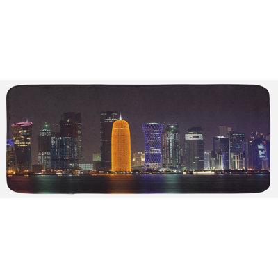 Modern & Contemporary Solid Color Polyester Kitchen Mat
