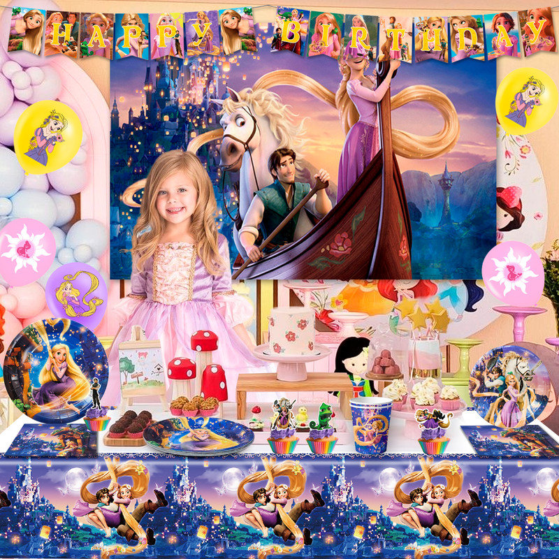 Princess Birthday Party Supplies, 82pcs Princess Party Decorations & Tableware Set