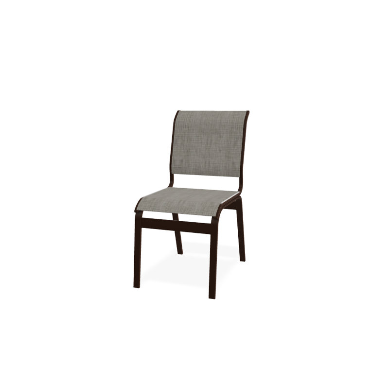 Chaise d'appoint de salle à manger Hiraku, Kona texturé, Fumée