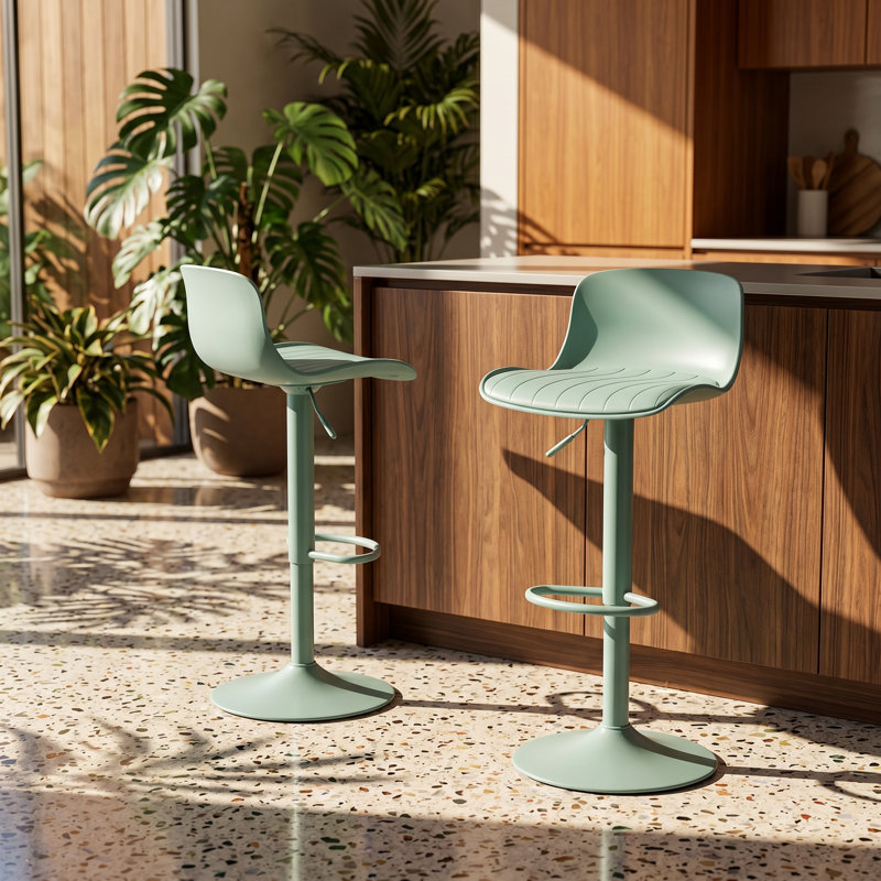Ensemble de 2 tabourets pivotants réglables en hauteur l 17,1 po x P 16,15 po x H 39,8 po Bespoke