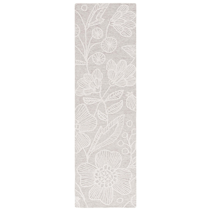 Jardin Hand Tufted Wool Floral Rug, Runner 2'3" x 8'
