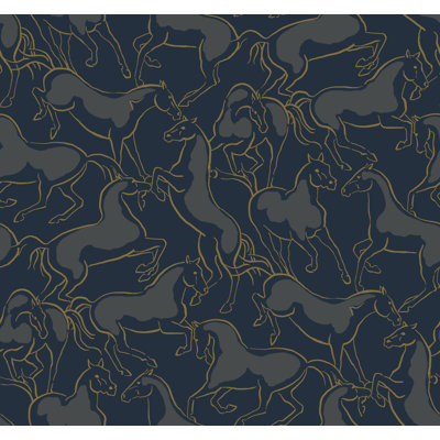 Dressage Navy Stallions Wallpaper
