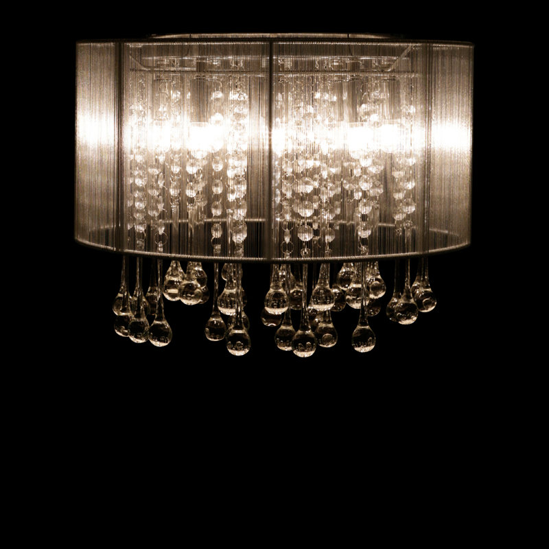 Dominic Flush Fabric Ceiling Light, 40m