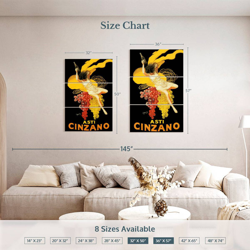 Yarlin Asti Cinzano, H 50 po x l 32 po