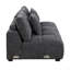 Canapé modulaire en chenille gris choisi avec coussins décoratifs et 2 repose-pieds