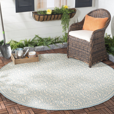 Kirtley Geometric Hand Woven Indoor / Outdoor Area Rug