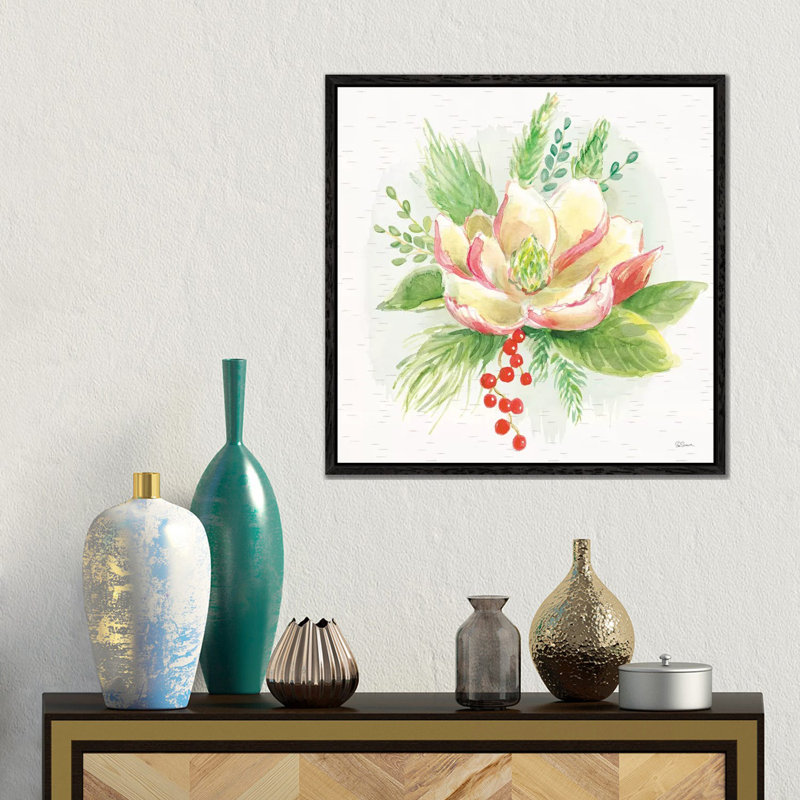 Winter Blooms V by Sue Schlabach - Gallery-Wrapped Canvas Giclée on Canvas, 45.72 cm H x 45.72 cm W, Black Framed