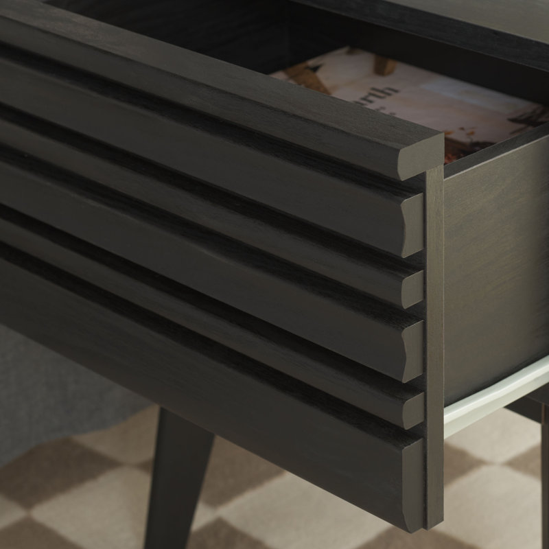 Kunio 17.72'' W Nightstand, Black