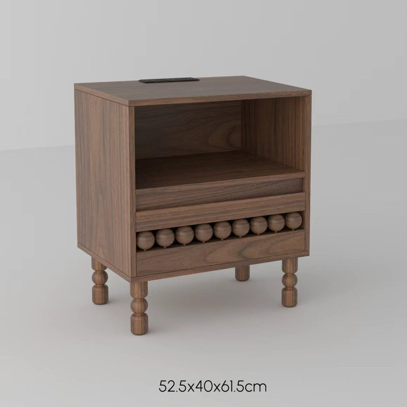 20.67cm W Solid Wood Bedside Table