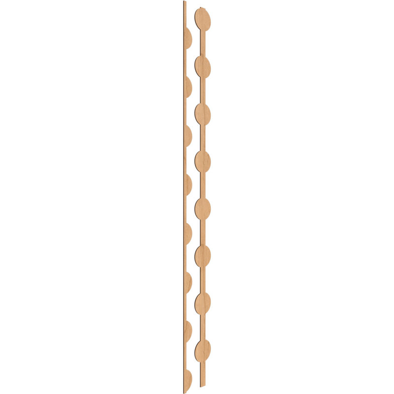 Ensemble de panneau mural décoratif à lattes en bois Bridgeport, H 94 po x l 5,62 po x P 0,25 po, Érable