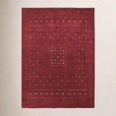 Simi Hand-Woven Geometric Cotton Wool Rug