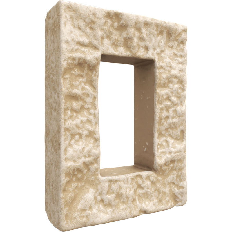 Couvercle électrique universel pour panneaux de parement en faux pierre EverStone, l 5 1/2 po x P 1 7/8 po x H 7 3/8 po, couleur sable du désert