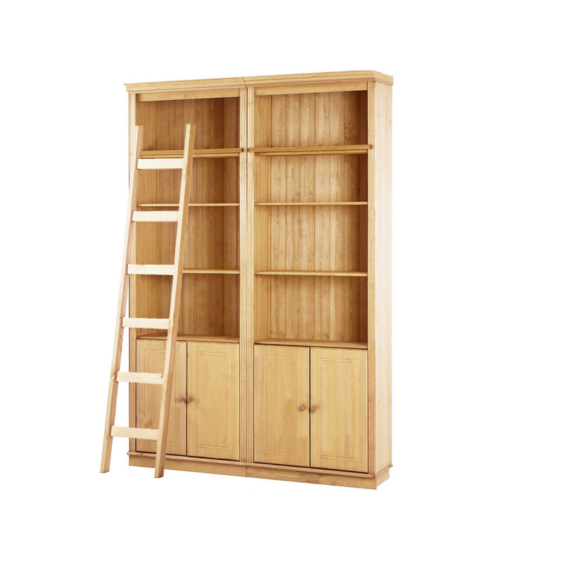 Delbis 223cm H x 148cm W Library Bookcase