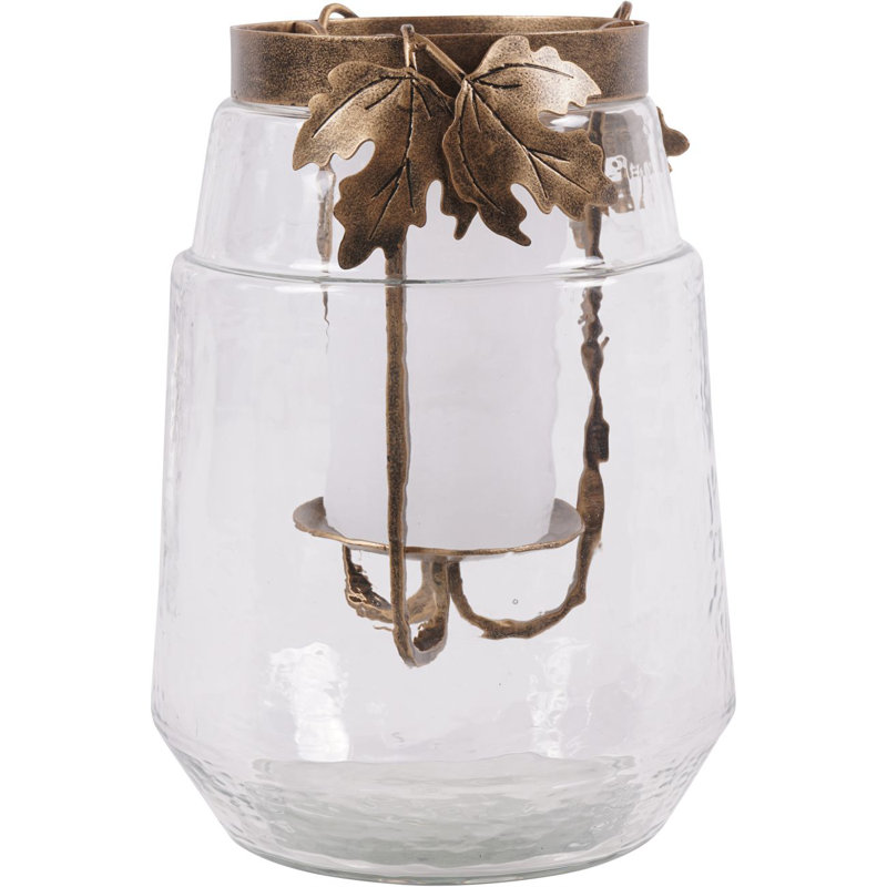 Glass Tabletop Hurricane, 24 cm H x 17 cm W x 17 cm D