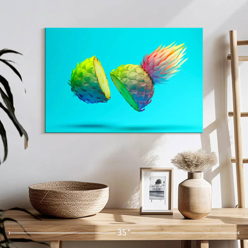 Yarlin Sliced Gradient Pineapple, 34" H x 51" W