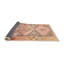 Tapis contemporain ivoire / orange / rouge-1914135875