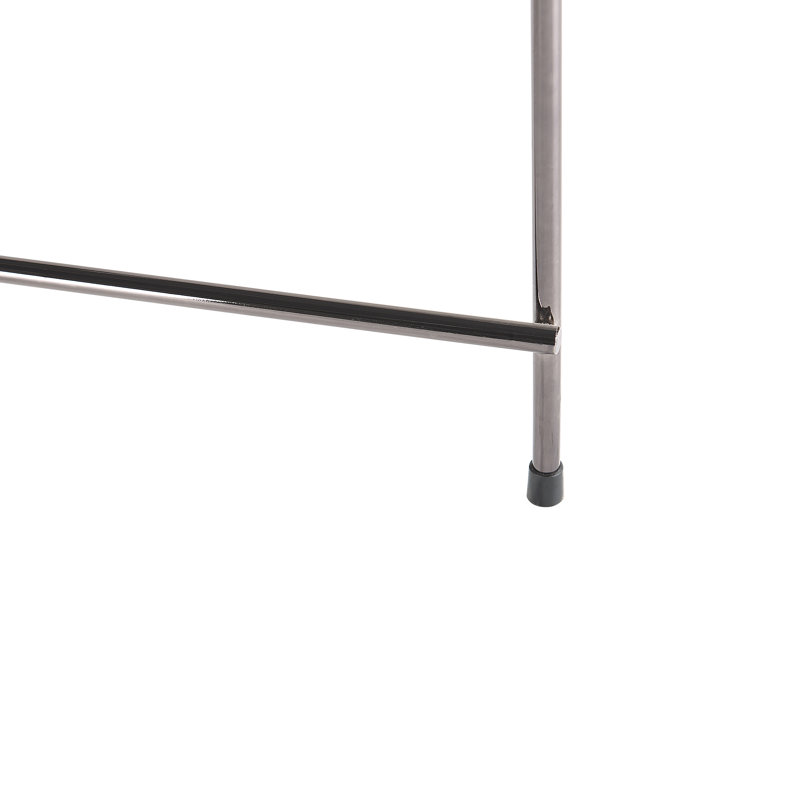 Garrow Glass Top End Table, Silver
