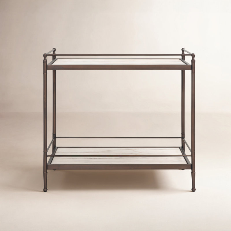 Eisen Nightstand-Striated Marble