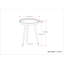 Table d'appoint ronde - Cognac