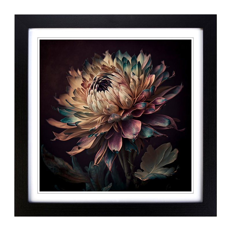 Single Picture Frame Print on Wood, Black