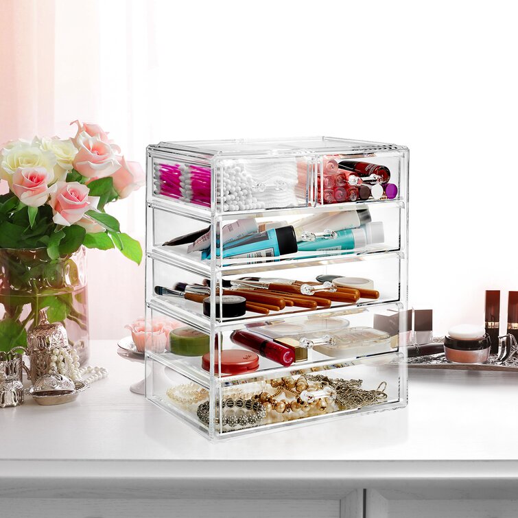 Rebrilliant Cavender 6-Drawer Acrylic Makeup Organizer