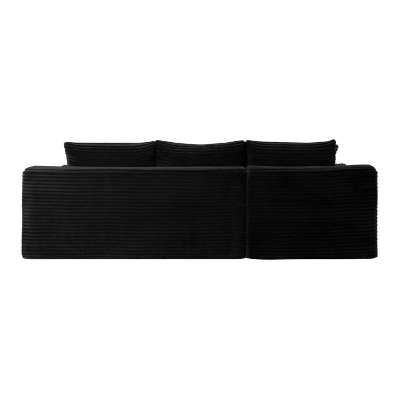 Compression Cloud Sectionals, Corduroy L Shape Modern Home Sofa