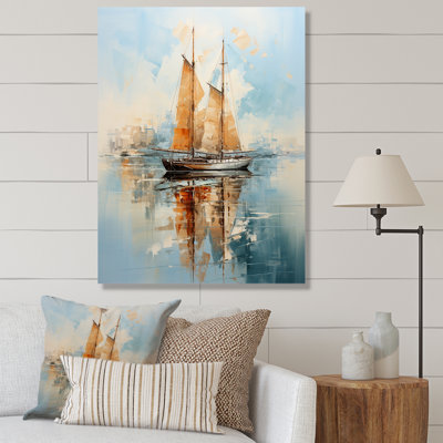 Minimalism Sailboat Serene III " Minimalism Sailboat Serene III " Watercolor Print
