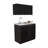 Ashura 39.3" W Manufactured Wood 2-Piece Kitchen Cabinet Set with Sink Base and Wall Cabinet- Wenge-736706491