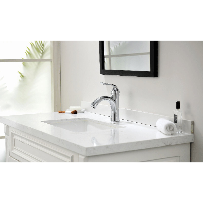 Single-Hole Single-handle Bathroom Faucet with Drain Assembly, Chrome