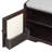 Rustic Storage Bench Multifunctional Wood Entryway Shoe Bench With Removable Cushion, Woven Rattan Doors & Adjustable Shelves For Hallway, Living Room (Espresso+Beige )-1175618481