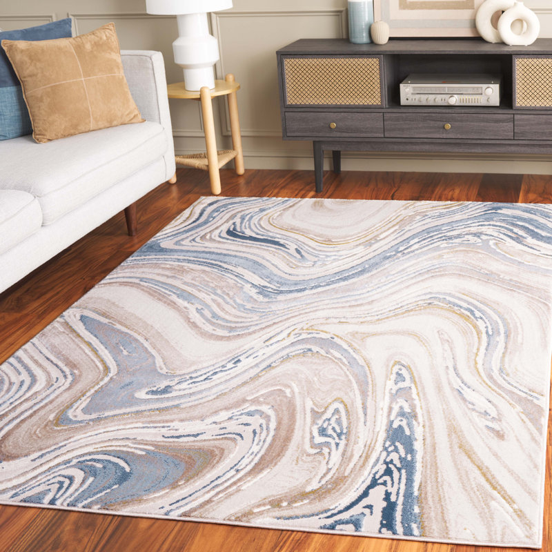 Jerolene Performance Abstract Rug, Rectangle 5'3" x 7'6"