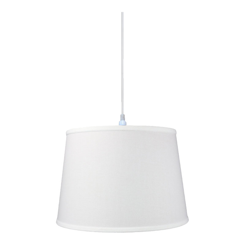 Detweiler 1 - Light Single Pendant, 10" H x 14" W x 14" D, White