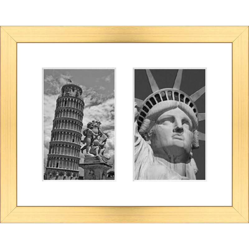 Lesha Wood Box Frame, Gold